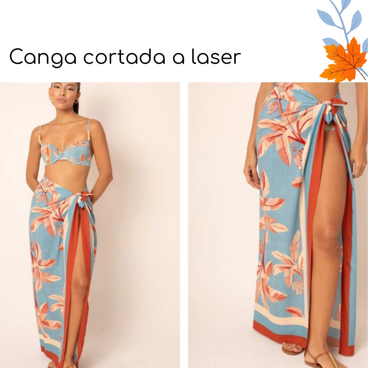 Canga Cortada a Laser — coleção Tropical Azure