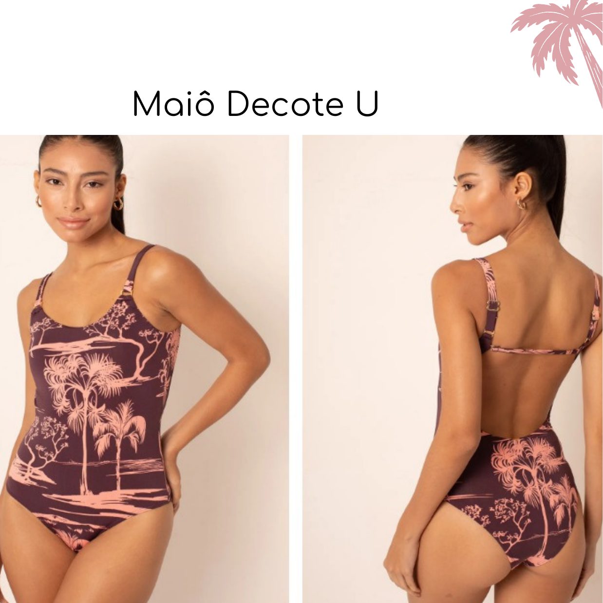 Maiô Decote U 01 — coleção Toile Wine