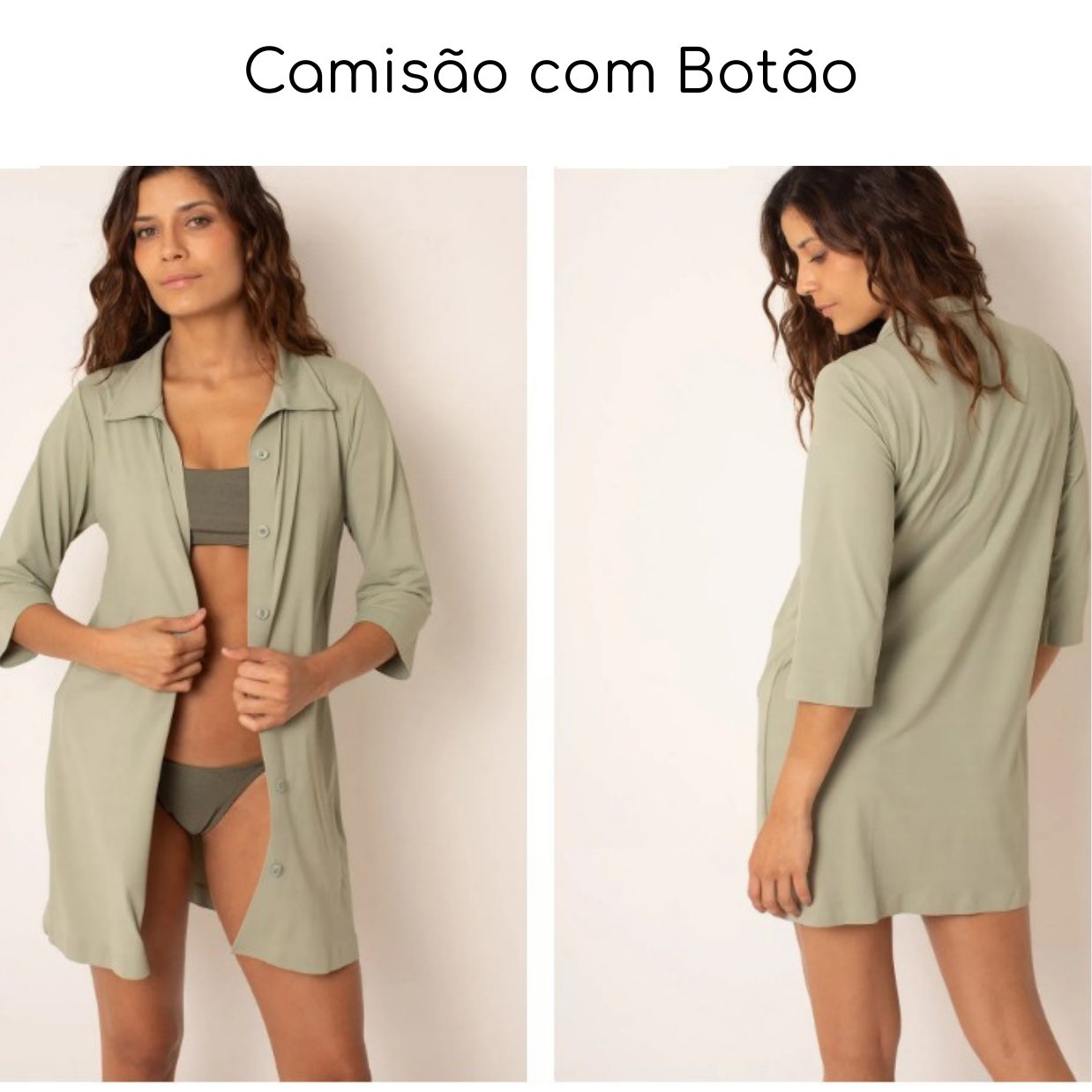 Camisão com Botão 02 — coleção Saídas Lisas