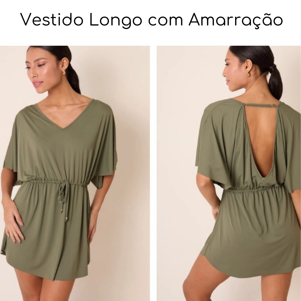 Vestido Longo com Amarração 02 — coleção Saídas Lisas