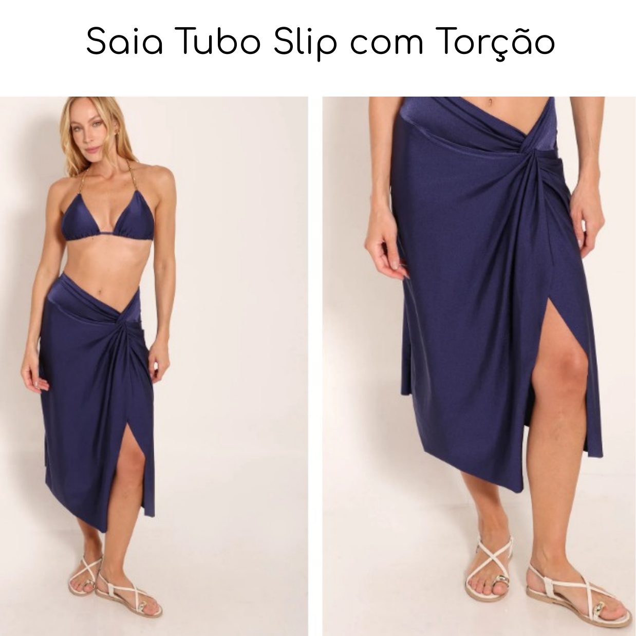 Saia Tubo Slip com Torção 01 — coleção Saídas Lisas